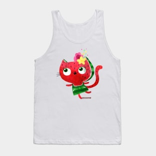 Watermelon Cat Tank Top